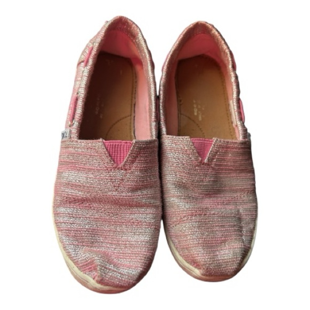 Tom’s Girls Size 3 Pink Slip-On Casual Sneakers